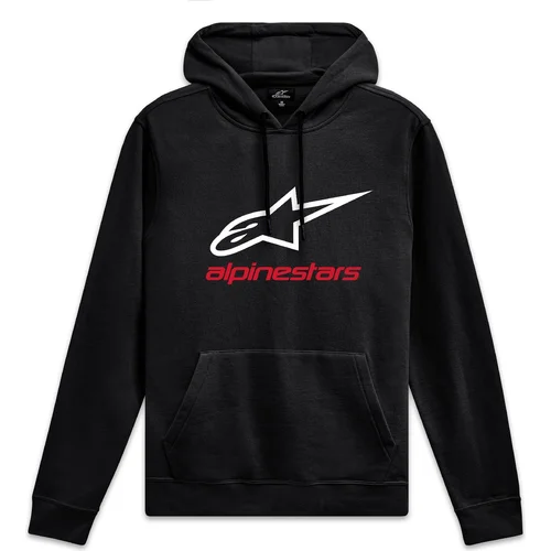 Mikina ALWAYS HOODIE 3 ALPINESTARS 1244-52020-1232-XXL (čierna/biela/červená, veľkosť 2XL)