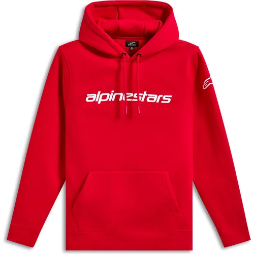 Mikina WORDMARK HOODIE 3 ALPINESTARS 1244-52040-3037-XL (červená/biela, veľkosť XL)