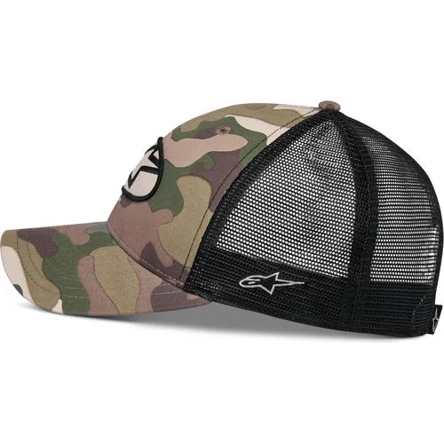 Zelená camo/čierna) šiltovka OBLIQUE CAMO TRUCKER /ALPINESTARS/ - obr. 1