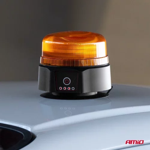 Bezdrôtové výstražné LED svietidlo s diaľkovým ovládaním R65 R10 12/24V AMIO-03932 - obr. 5