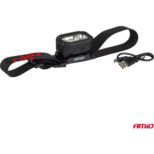 Čelovka LED XPG+COB 1000mAh (BATT) AMiO-04663 - obr. 3