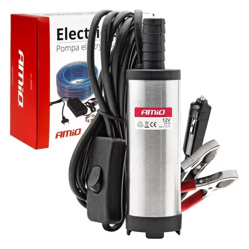 Elektrické čerpadlo na naftu 12V ponorné, priemer 38 mm -súprava s hadicou AMIO