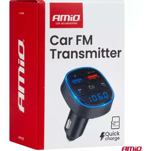 FM transmitter 2×USB-A 12/24V AMiO-04648 - obr. 11