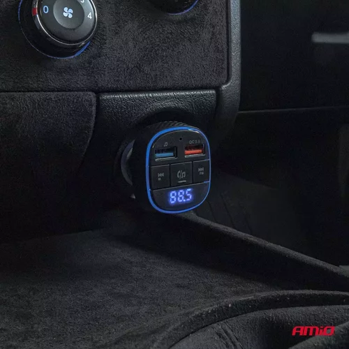 FM transmitter 2×USB-A 12/24V AMiO-04648 - obr. 2