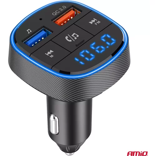 FM transmitter 2×USB-A 12/24V AMiO-04648 - obr. 4