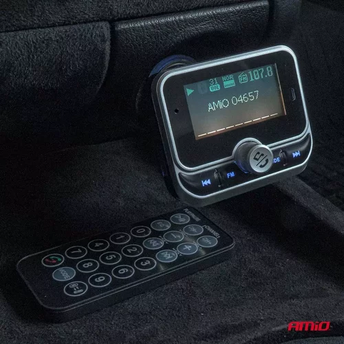 FM transmitter 2×USB-A 12/24V AMiO-04657 - obr. 2