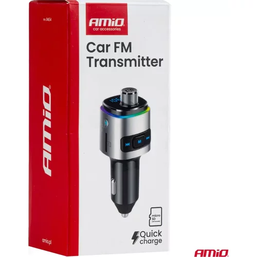 FM transmitter 2×USB-A microSD 12/24V AMiO-04654 - obr. 13
