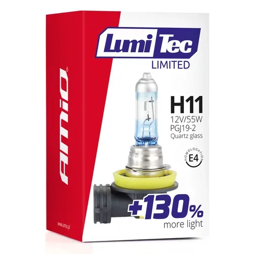 Halogénová žiarovka H11 12V 55W LumiTec LIMITED +130% /AMiO/ - obr. 4