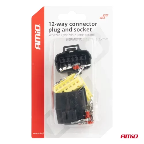Sada elektrických konektorov vodotesných 12 PIN 2,2 mm AMiO-04352 - obr. 4