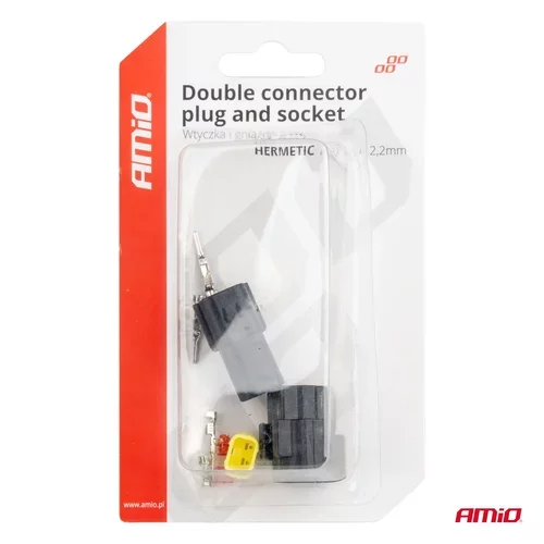 Sada elektrických konektorov vodotesných 2 PIN 2,2 mm AMiO-04346 - obr. 4