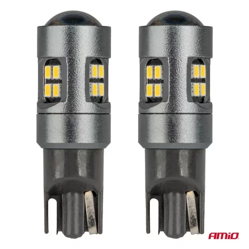 LED žiarovky CANBUS T10 W5W 16SMD 2016 Biele 12V/24V AMiO-04234 - obr. 1
