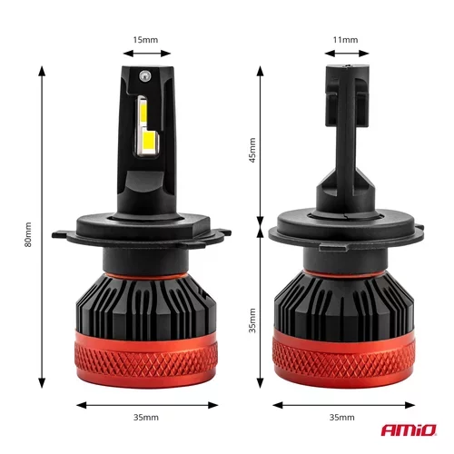 LED žiarovky hlavného svietenia H4 X3 Series CANBUS /AMiO/ - obr. 2