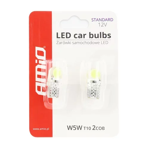 LED žiarovky STANDARD White T10e COB 12V /AMiO/ - obr. 4