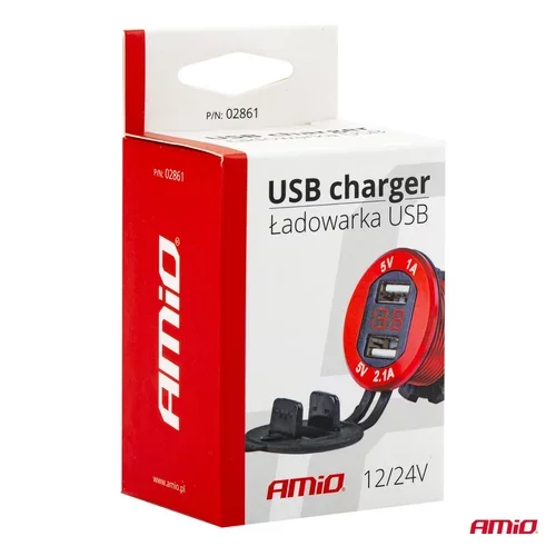 Nabíjačka 2x USB 12/24V MOD-11 /AMiO/ - obr. 4