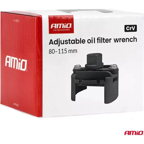 Nastaviteľný kľúč na olejový filter 80–115 mm CrV AMIO-04955 - obr. 4