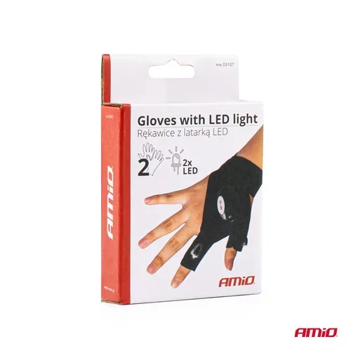 Rukavice s LED baterkou /AMiO/ - obr. 2