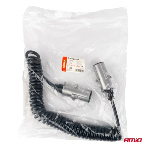 Špirálový kábel TIR 2x 7 PIN typ N 5m 24V AMIO-04379 - obr. 3