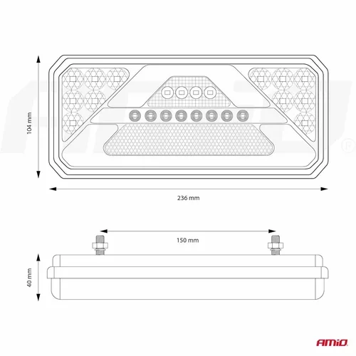 Svetlo zadné združené LED dynamické ĽAVÉ RCL-02-L /AMiO/ - obr. 12
