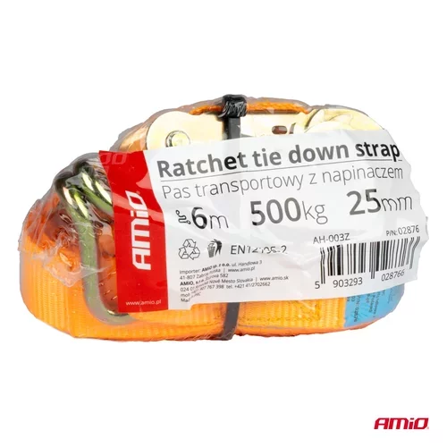 Upínací popruh s račňou 500kg 25mm 6m BELT-08 /AMiO/ - obr. 7
