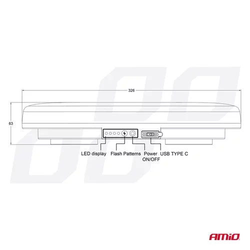 Bezdrôtová svetelná lišta LED R65 R10 326x186x63 26W 12/24V AMiO-04369 - obr. 13