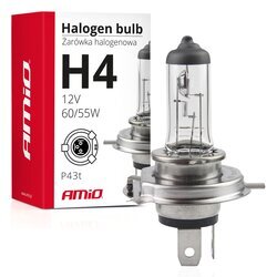 Halogénová žiarovka H4 12V 60/55W UV filter (E4) AMIO