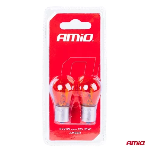 Halogénové žiarovky PY21W BA15S 12V AMBER 2ks blister /AMiO/ - obr. 3