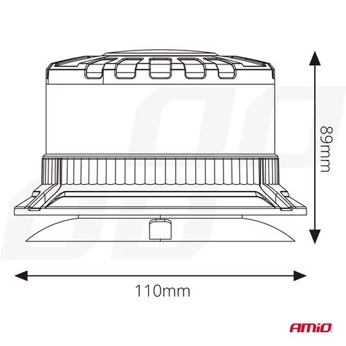LED výstražný maják W28M 12V 24V AMiO-04105 - obr. 5