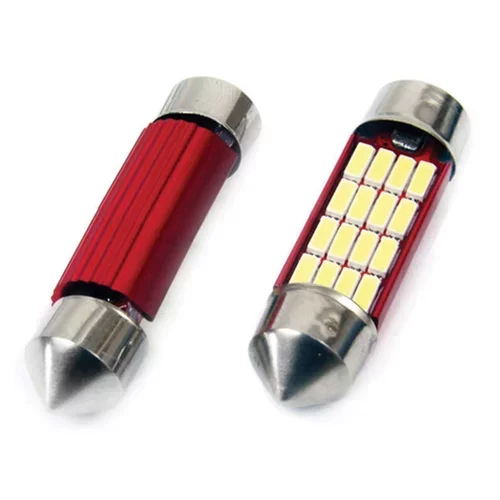 LED žiarovky CANBUS 4014 16SMD Festoon C5W C10W C3W 39mm White 12V/24V /AMiO/ - obr. 1