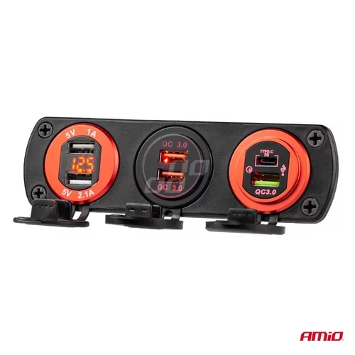 Nabíjačka 2x USB 12/24V MOD-06 /AMiO/ - obr. 7