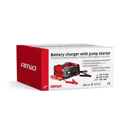 Nabíjačka baterií so štartovacou funkciou 12A 6/12 12V 75A /AMiO/ - obr. 3