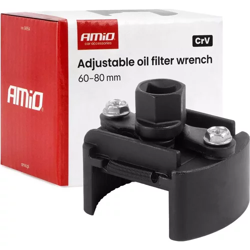 Nastaviteľný kľúč na olejový filter 60–80 mm CrV AMIO-04954