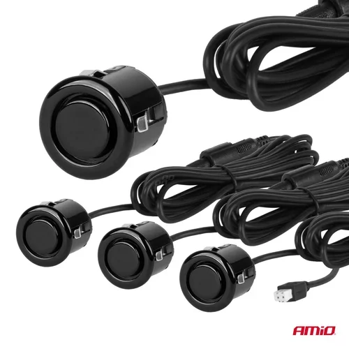 Parkovací asistent LED 4-senzorové, čierne GOLD 18mm /AMiO/ - obr. 3