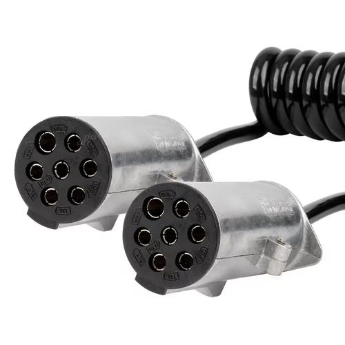 Špirálový kábel TIR 2x 7 PIN typ N 5m 24V AMIO-04379