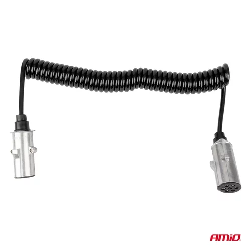 Špirálový kábel TIR 2x 7 PIN typ N 5m 24V AMIO-04379 - obr. 1