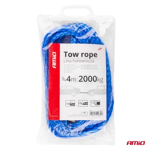 Ťažné lano 4m 2000kg (TW-2T) /AMiO/ - obr. 4