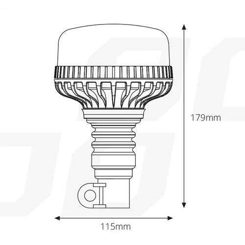 Výstražný maják W03P tyčový Flexi R65 R10 36LED 12 / 24V IP56 /AMiO/ - obr. 4