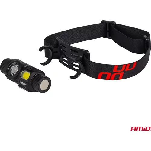 Čelovka LED XPG+COB 1200mAh (BATT) AMiO-04662 - obr. 5