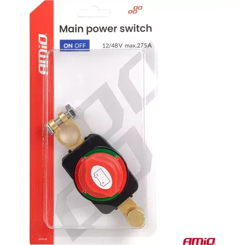Hlavný vypínač autobatérie 12V-48V max 275A AMiO-04830 - obr. 4