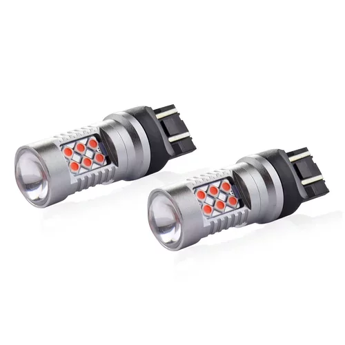 LED žiarovky CANBUS 24SMD 3030 1157 T20 7443 21/5W Červená 12V/24V /AMiO/ - obr. 1