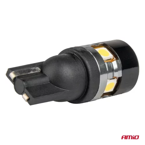 LED žiarovky CANBUS T10 W5W 5SMD 3030 White 12V 24V AMiO-04239 - obr. 3