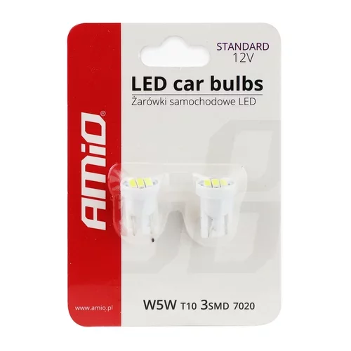 LED žiarovky STANDARD T10 W5W 3xSMD 7020 12V /AMiO/ - obr. 4