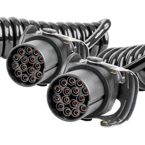 Špirálový kábel TIR 2x 15 PIN 5m 24V AMIO-04382