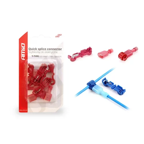 Elektrické rýchlospojky Typ-T 0,5-1mm2 10A Blister 5 ks AMIO