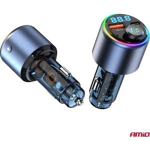 FM transmitter 1×USB-A 1×USB-C 12/24V AMiO-04655 - obr. 8