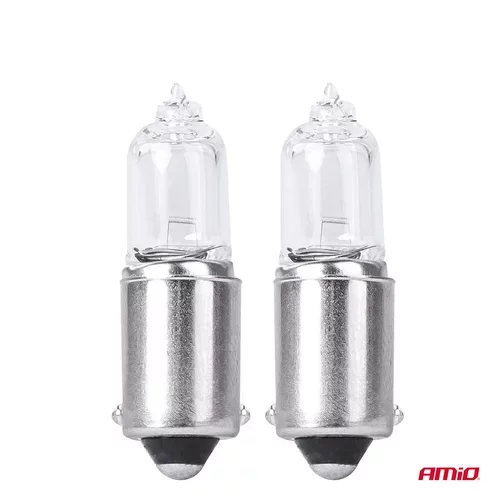 Halogénové žiarovky H10W 12V 10W BAX9S white 2ks blister /AMiO/ - obr. 1