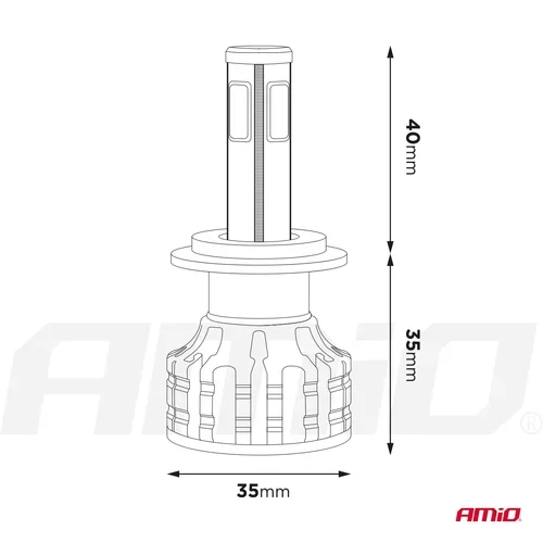 LED žiarovky hlavného svietenia H8/H9/H11 COB 4Side /AMiO/ - obr. 13