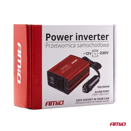 Menič napätia 12V/230V 150W/300W 2xUSB PI01 /AMiO/ - obr. 5