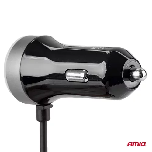 Nabíjačka do auta 12/24V Micro + 2x USB 2.4A PCH PRO-01 /AMiO/ - obr. 5