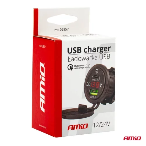 Nabíjačka USB USB-C 12/24V MOD-07 /AMiO/ - obr. 4