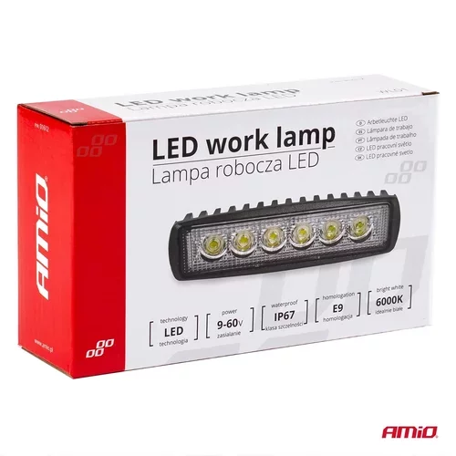 LED pracovné svetlo AWL01 6 LED FLAT 9-60V AMiO-01612 - obr. 11